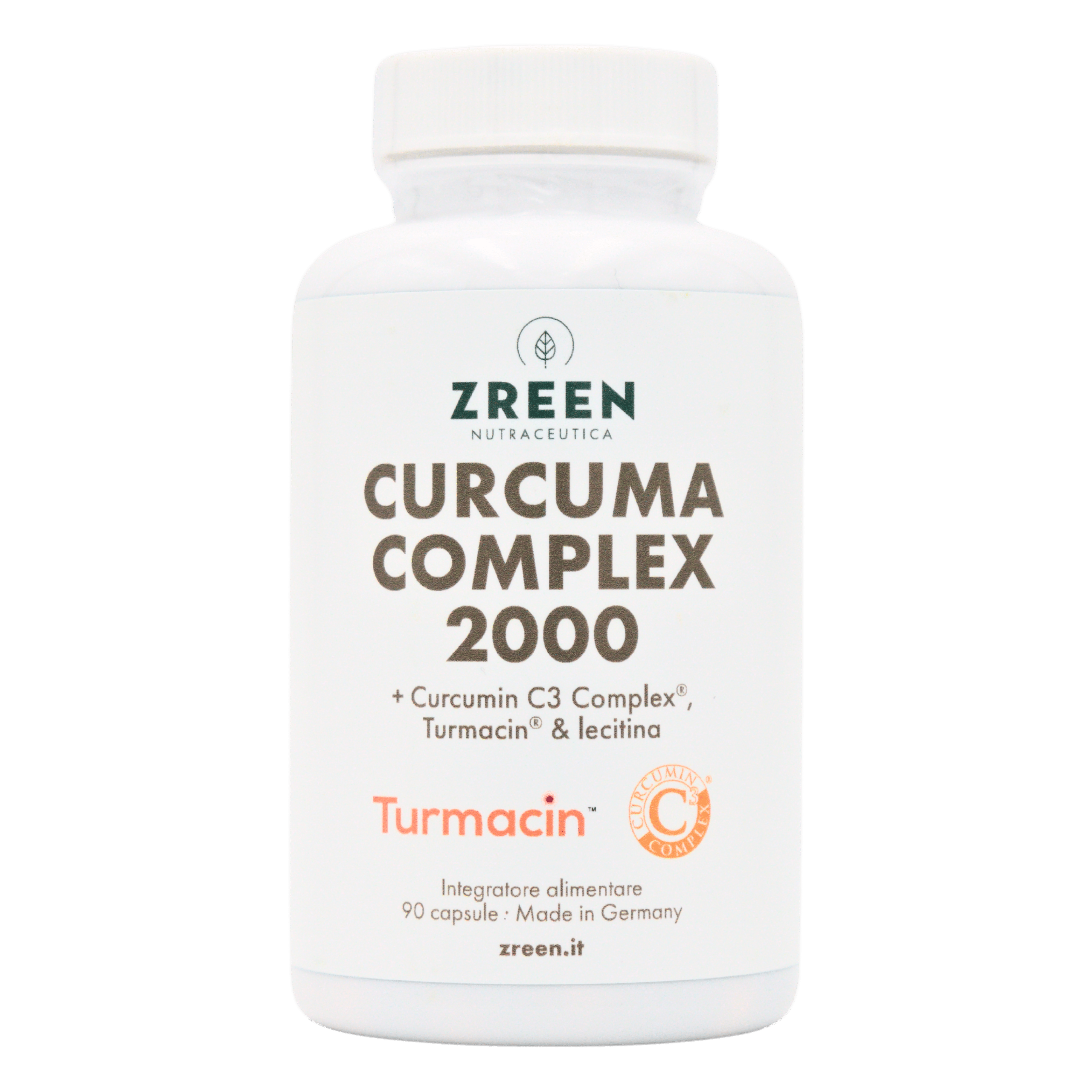 Curcuma Complex 2000 trasparente Confezione Integratore ZREEN Curcuma Complex 2000