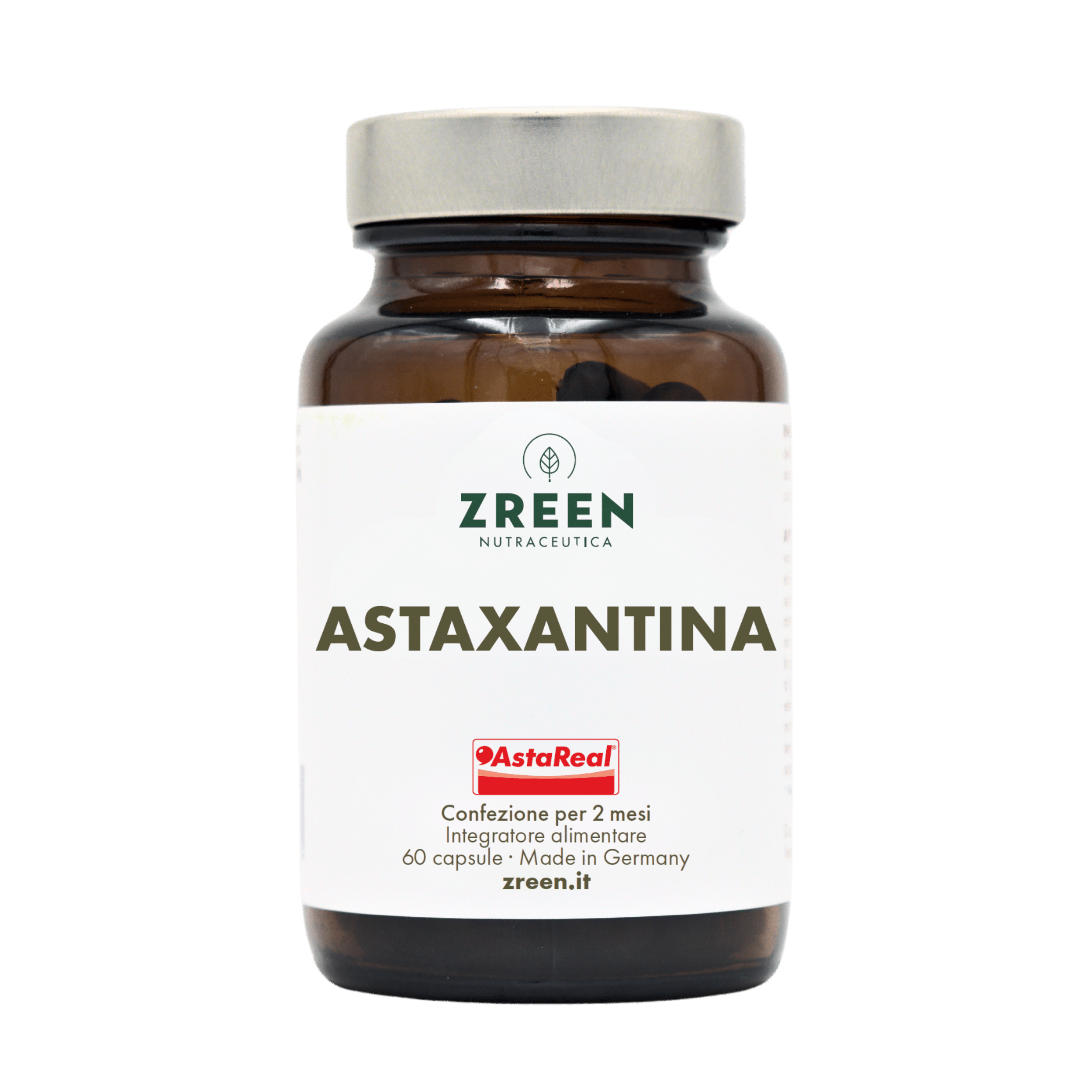 Astaxantina trasparente Packshot Integratore alimentare ZREEN Astaxantina
