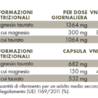 Tabella con valori nutrizionali ZREEN magnesio taurato