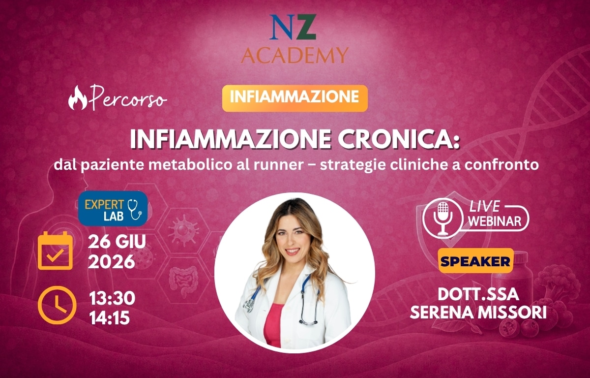 Copertina Expert Lab NZ Academy -Infiammazione cronica: dal paziente metabolico al runner – strategie cliniche a confronto