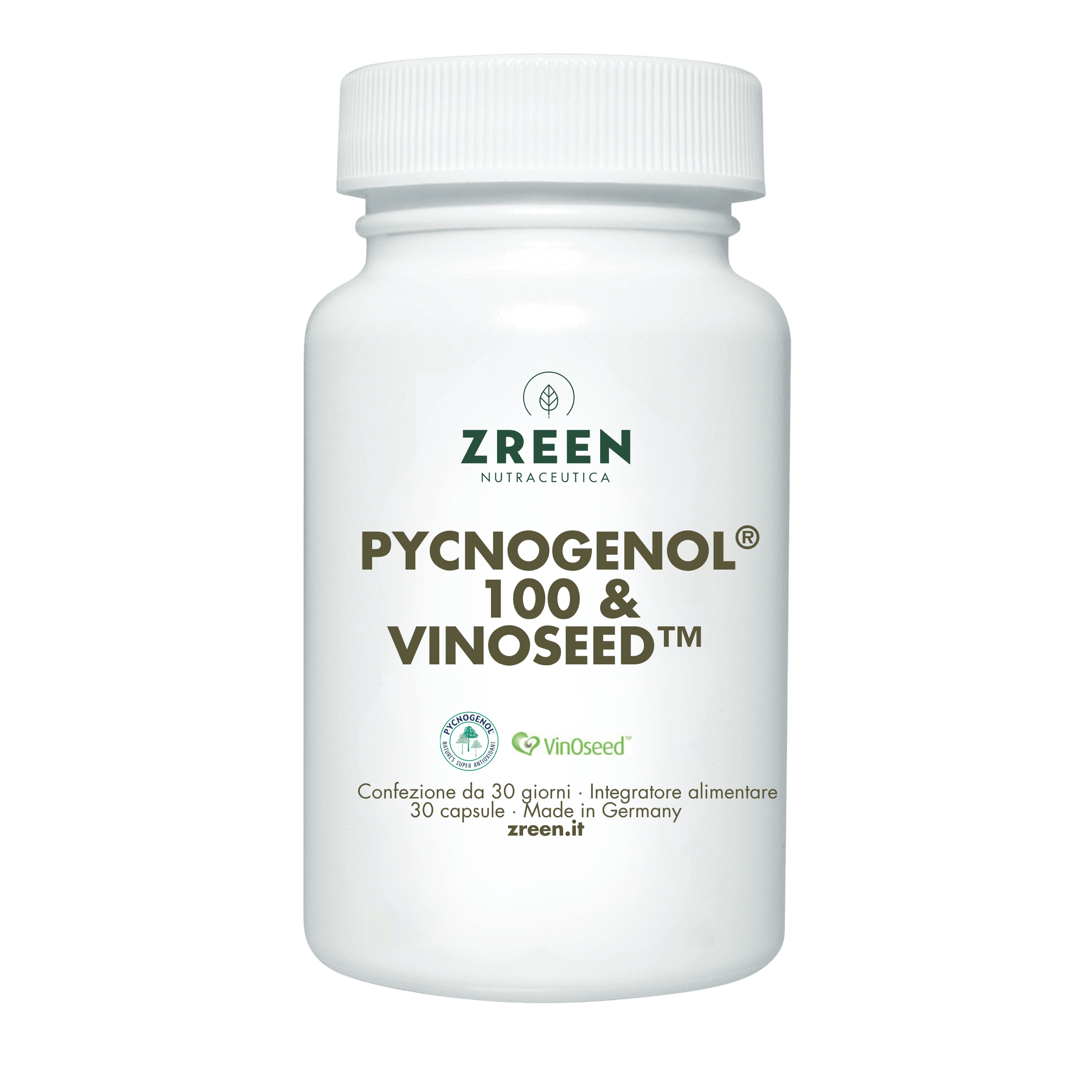 Packshot Integratore alimentare ZREEN Pycnogenol100_VinOseed Packshot ZREEN Pycnogenol100_VinOseed