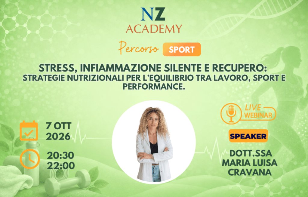 Stress, infiammazione silente e recupero: strategie nutrizionali per l’equilibrio tra lavoro, sport e performance.